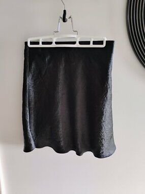 Aritzia babaton Slip Satin Mini Skirt in Black Size 4